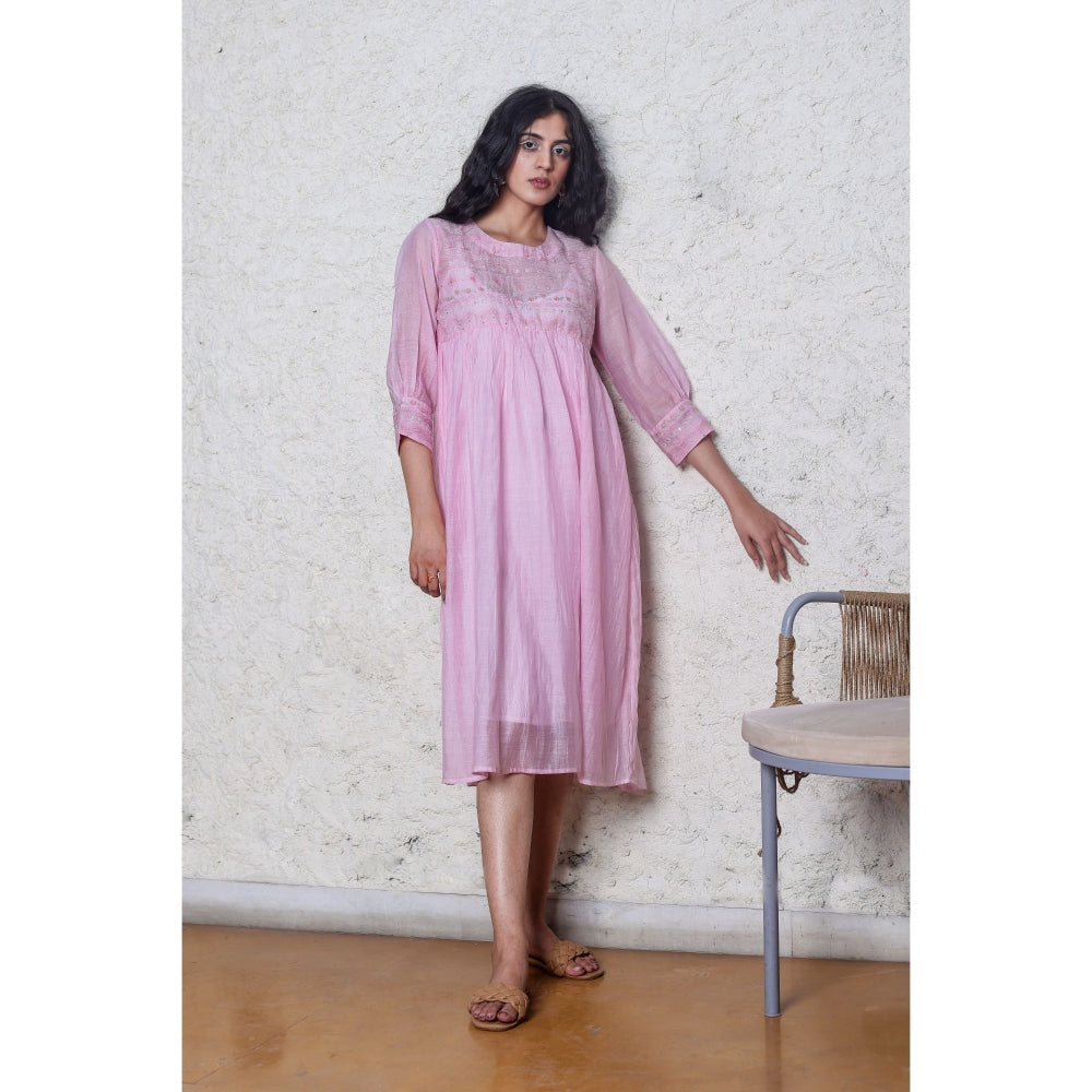 Tatwa Designs Pink Maxi Dress (Set of 2)