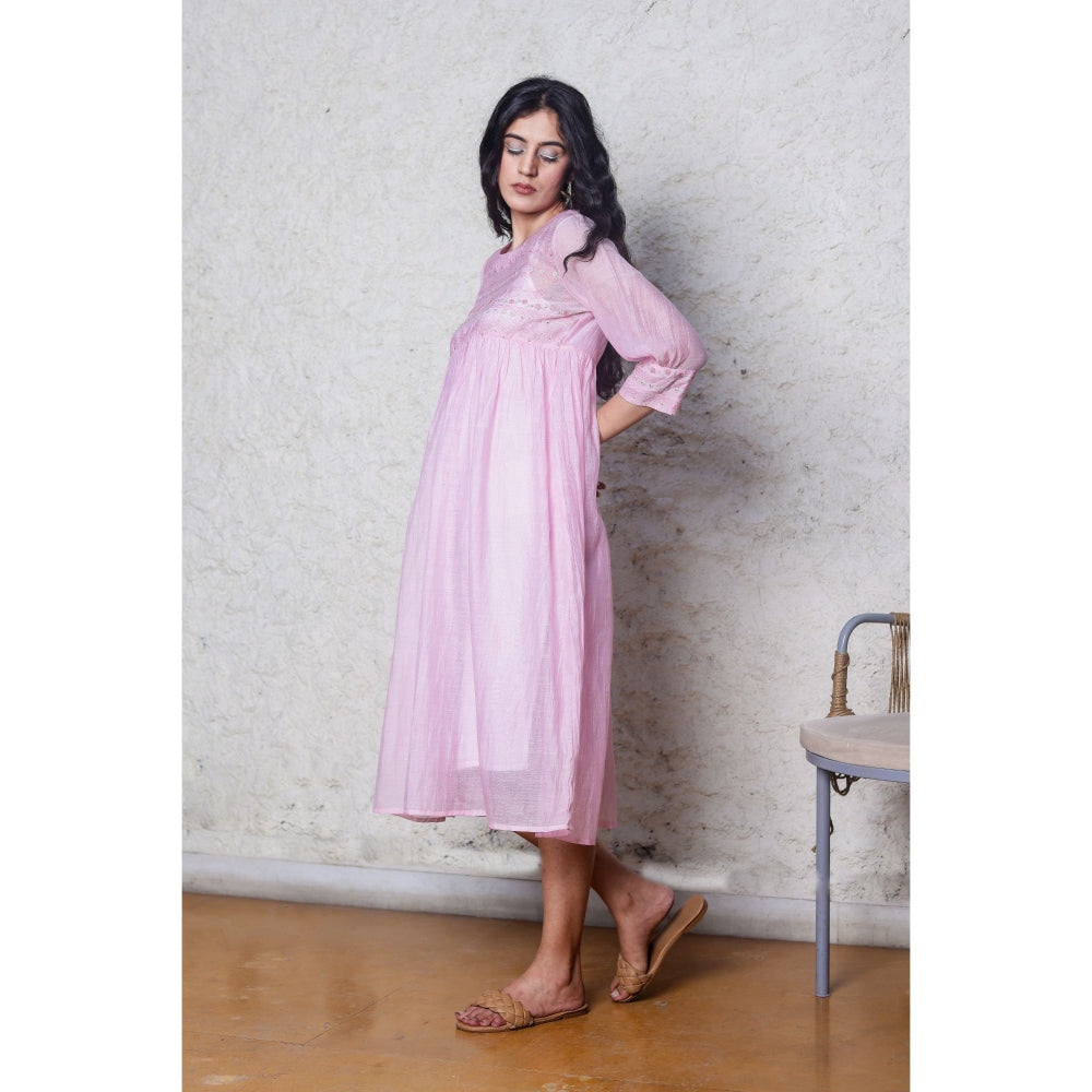 Tatwa Designs Pink Maxi Dress (Set of 2)