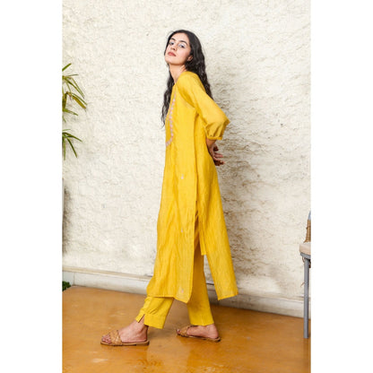 Tatwa Designs Mustard Cyprus Kurta (Set of 3)