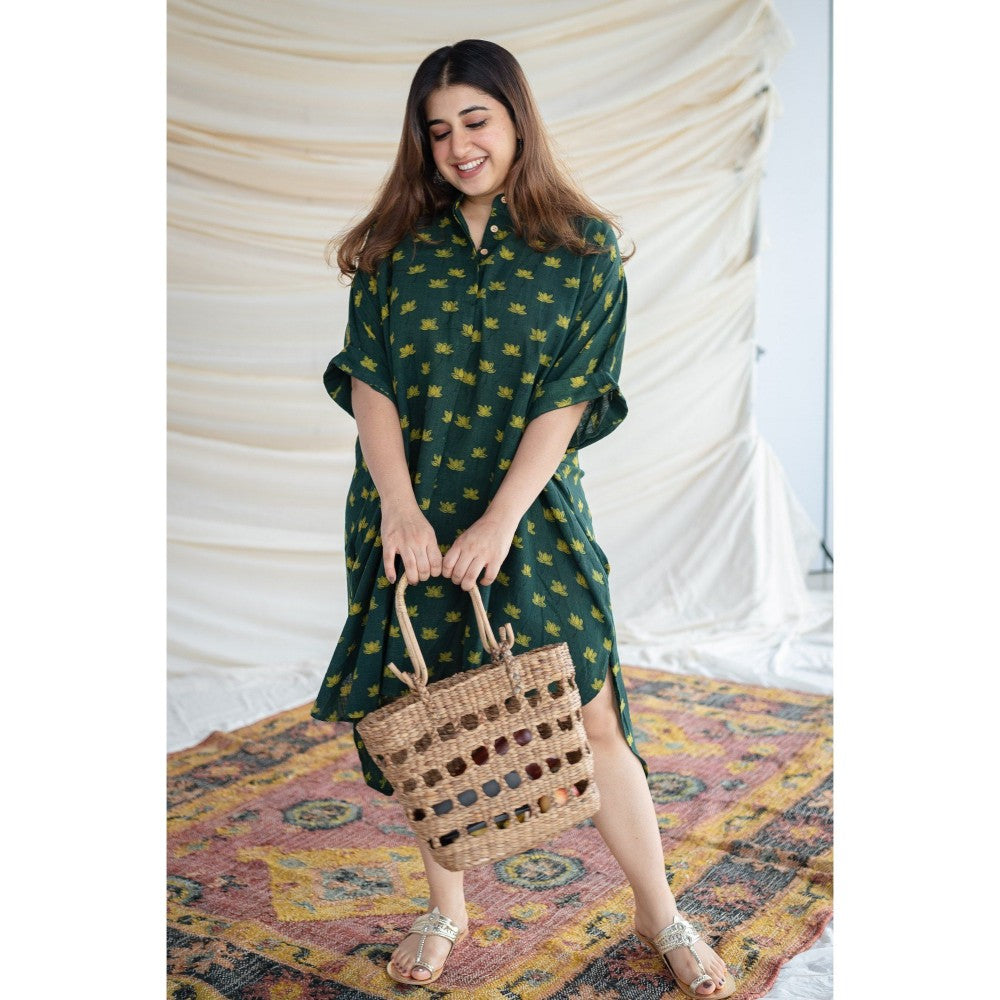 The Indian Ethnic Co. Bargad Slub Cotton Dress