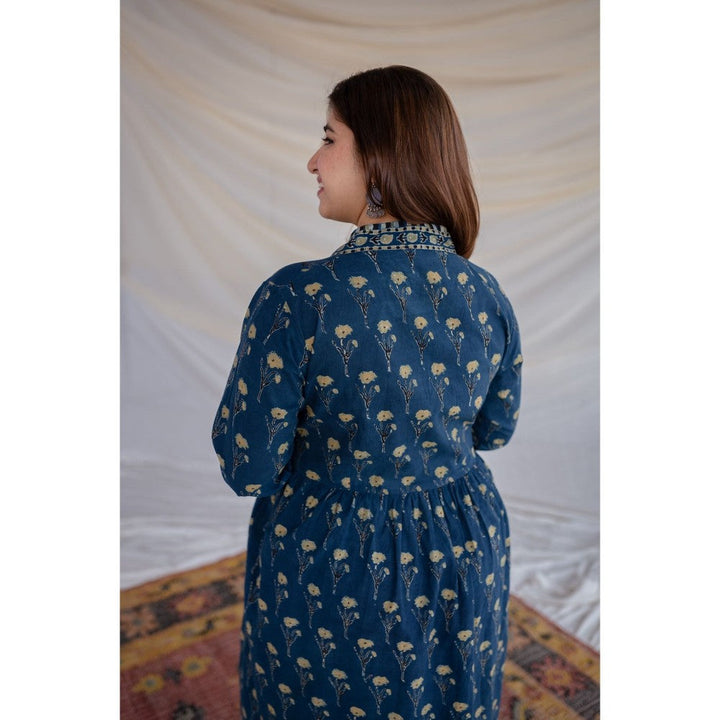 The Indian Ethnic Co. Ajrakh Cotton Maxi Dress