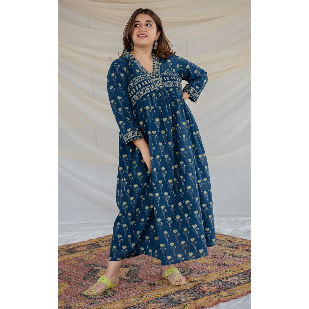 The Indian Ethnic Co. Ajrakh Cotton Maxi Dress