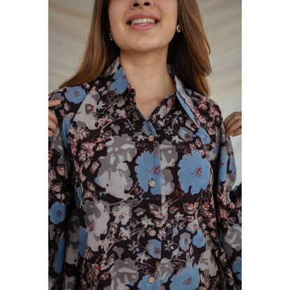 The Indian Ethnic Co. Black Jahota Cotton Tunic