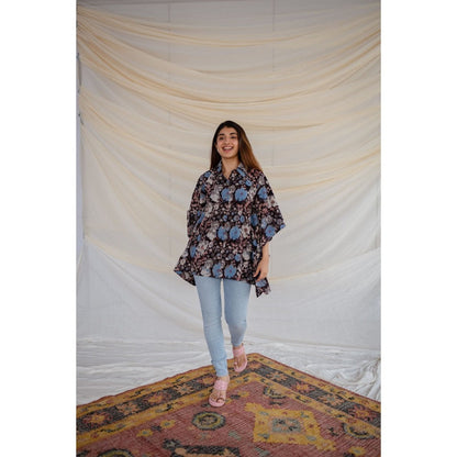 The Indian Ethnic Co. Black Jahota Cotton Tunic