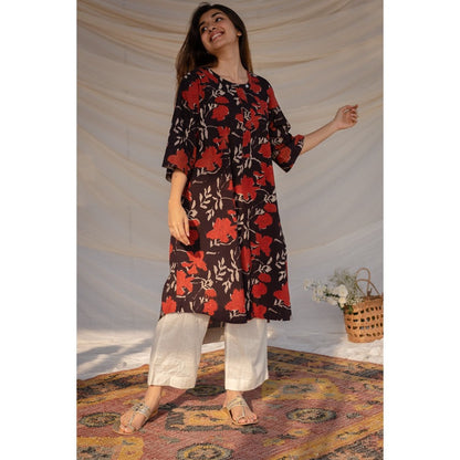 The Indian Ethnic Co. Black Jahota A-Line Kurta