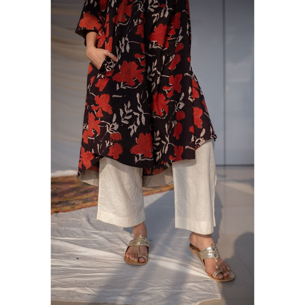 The Indian Ethnic Co. Black Jahota A-Line Kurta