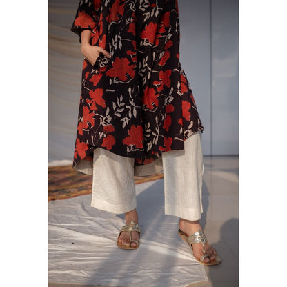 The Indian Ethnic Co. Black Jahota A-Line Kurta