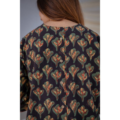 The Indian Ethnic Co. Black Jahota Cotton Short Tunic