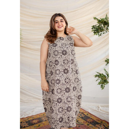 The Indian Ethnic Co. Black Kalamkari Cotton Dress