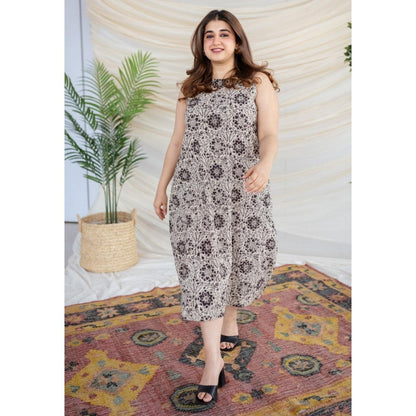 The Indian Ethnic Co. Black Kalamkari Cotton Dress