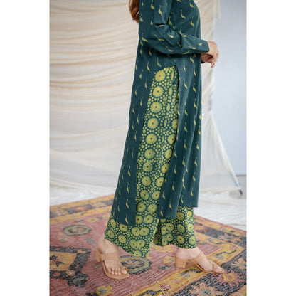 The Indian Ethnic Co. Brown Dabu Cotton Co-Ord Set