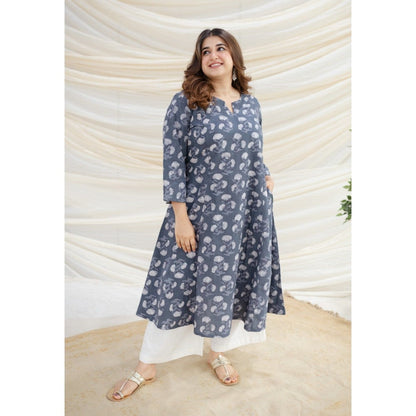The Indian Ethnic Co. Dhriti Jahota Grey Cotton Kali Kurta