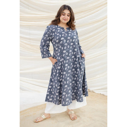 The Indian Ethnic Co. Dhriti Jahota Grey Cotton Kali Kurta