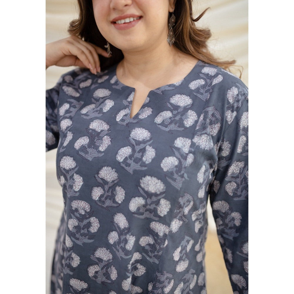 The Indian Ethnic Co. Dhriti Jahota Grey Cotton Kali Kurta