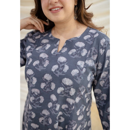 The Indian Ethnic Co. Dhriti Jahota Grey Cotton Kali Kurta