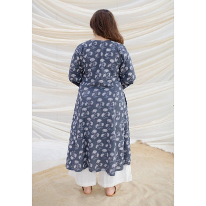 The Indian Ethnic Co. Dhriti Jahota Grey Cotton Kali Kurta