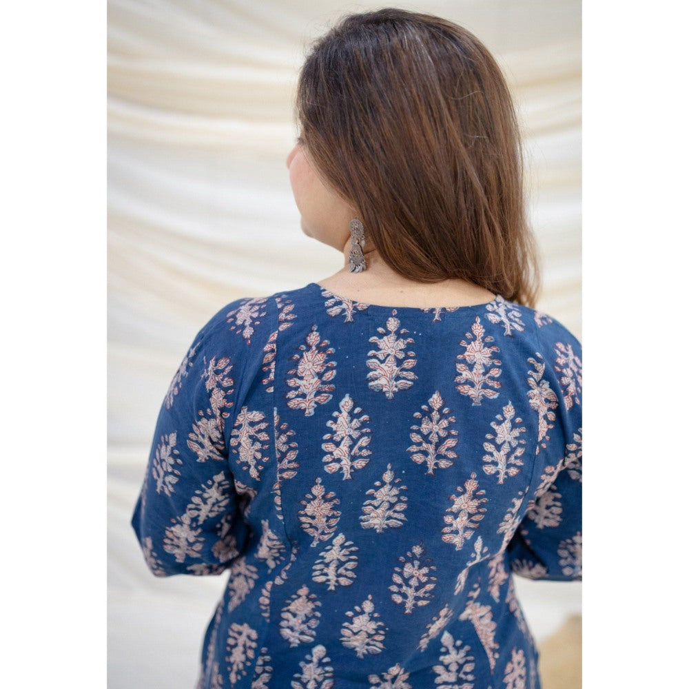 The Indian Ethnic Co. Garima Bagru Kali Cotton Kurta