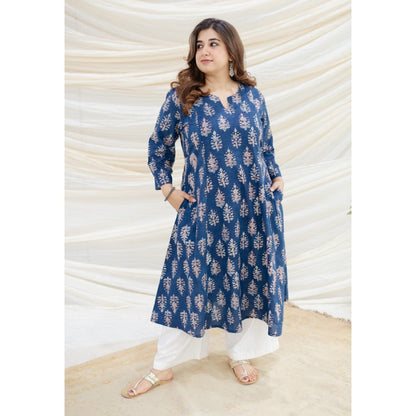 The Indian Ethnic Co. Garima Bagru Kali Cotton Kurta