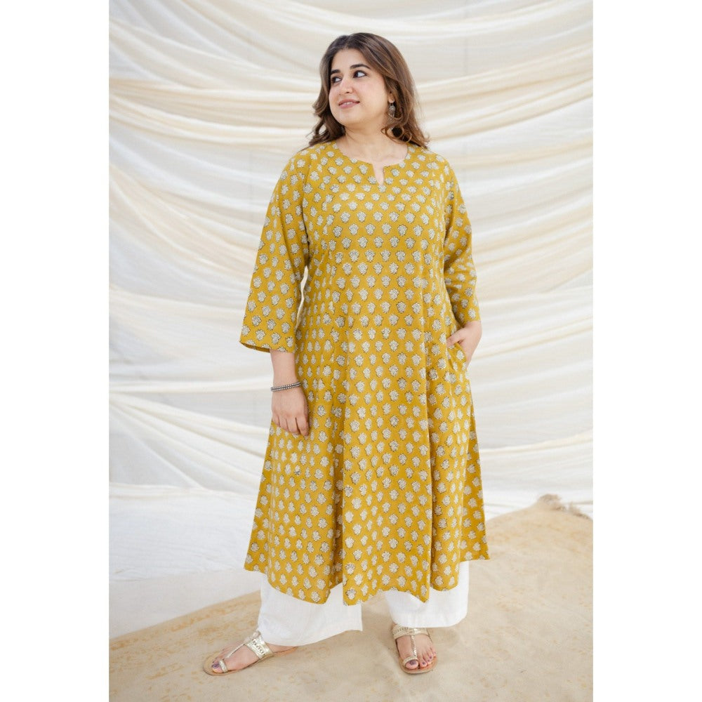 The Indian Ethnic Co. Hiral Bagru Kali Cotton Kurta