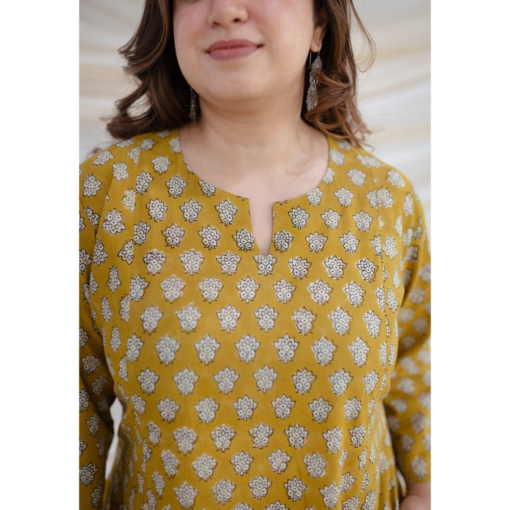 The Indian Ethnic Co. Hiral Bagru Kali Cotton Kurta