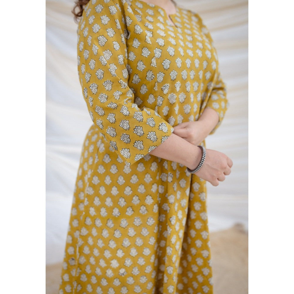 The Indian Ethnic Co. Hiral Bagru Kali Cotton Kurta