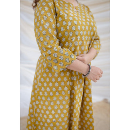 The Indian Ethnic Co. Hiral Bagru Kali Cotton Kurta