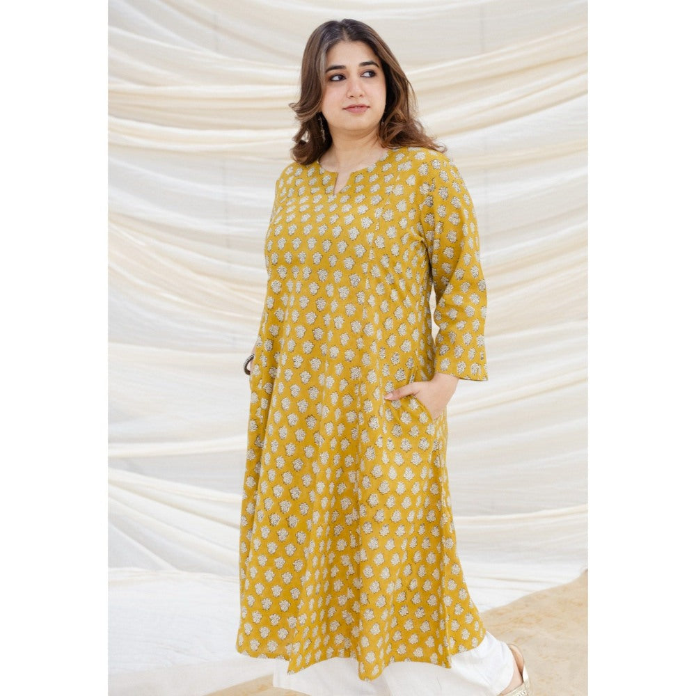 The Indian Ethnic Co. Hiral Bagru Kali Cotton Kurta