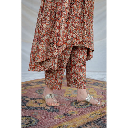 The Indian Ethnic Co. Manasha Kalamkari Rayon Pants