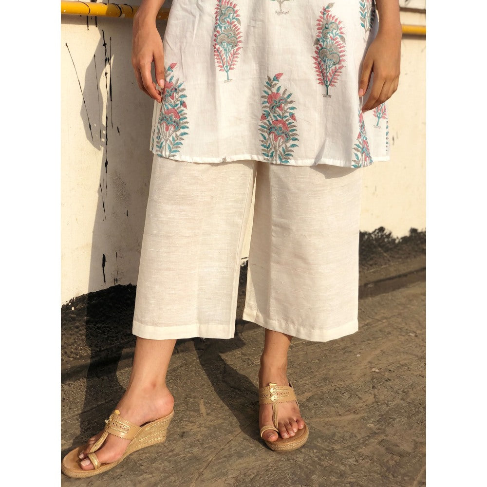 The Indian Ethnic Co. Cropped Kala Cotton Pants