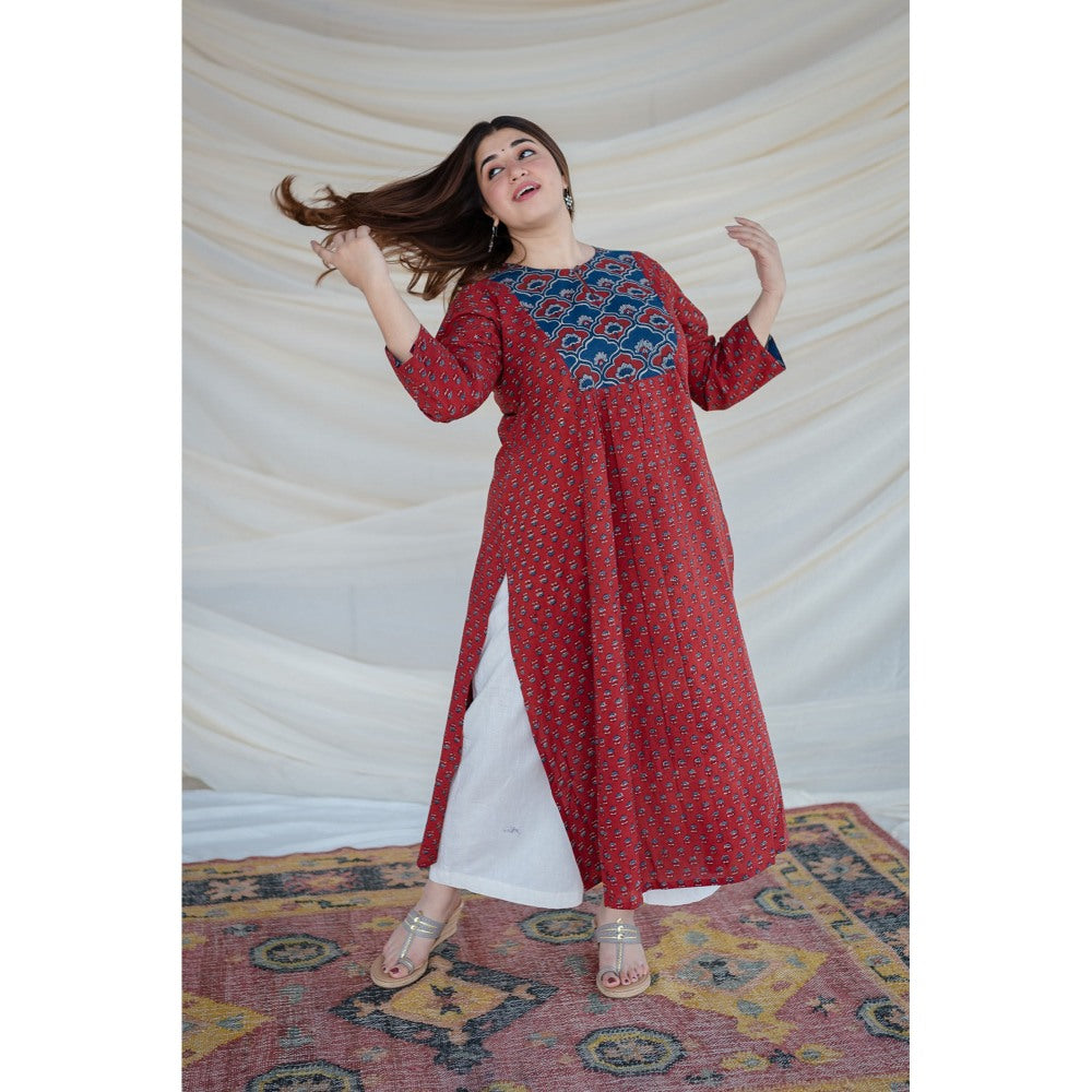 The Indian Ethnic Co. Nainika Ajrakh Cotton Kurta