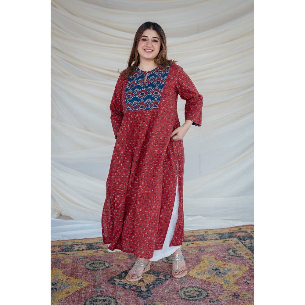 The Indian Ethnic Co. Nainika Ajrakh Cotton Kurta