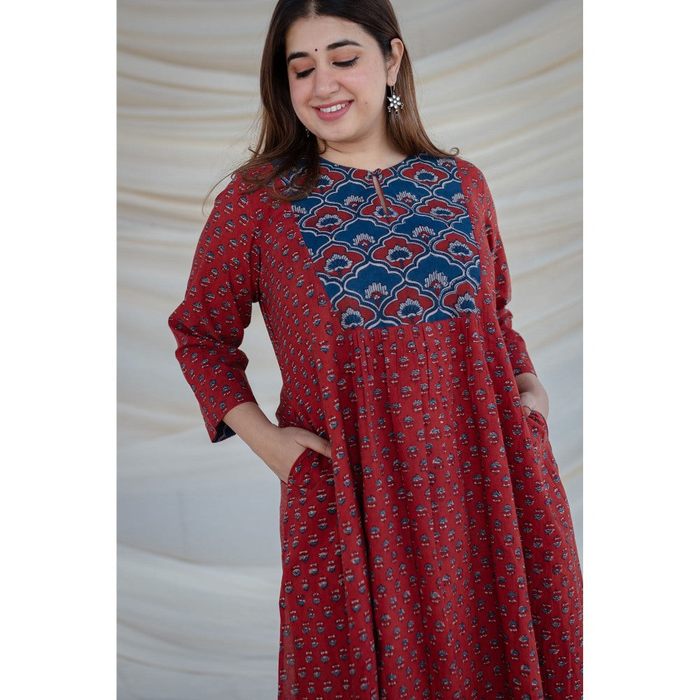 The Indian Ethnic Co. Nainika Ajrakh Cotton Kurta