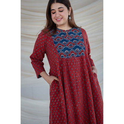 The Indian Ethnic Co. Nainika Ajrakh Cotton Kurta