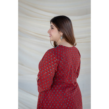 The Indian Ethnic Co. Nainika Ajrakh Cotton Kurta