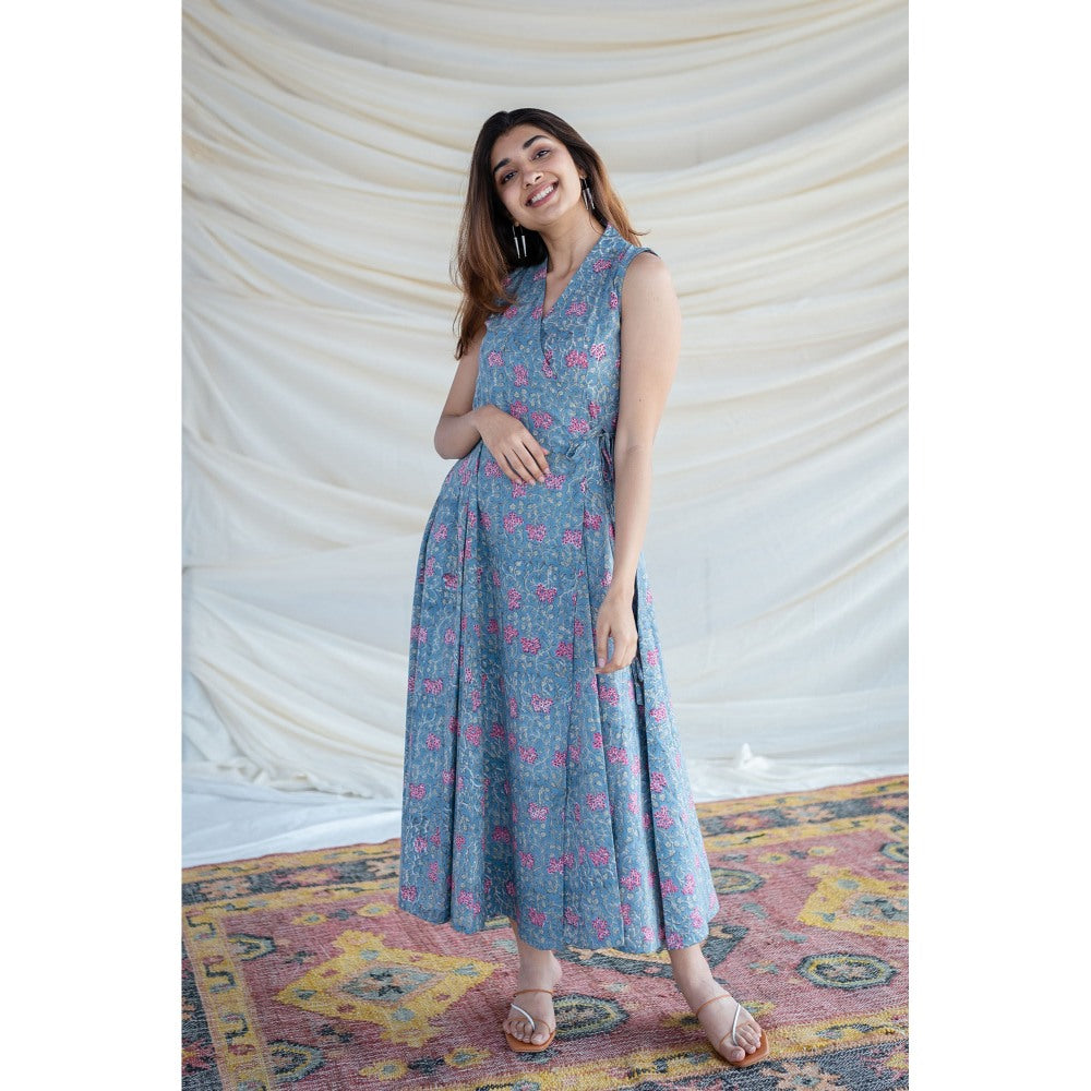 The Indian Ethnic Co. Ashnoor Sanganeri Organic Cotton Dress