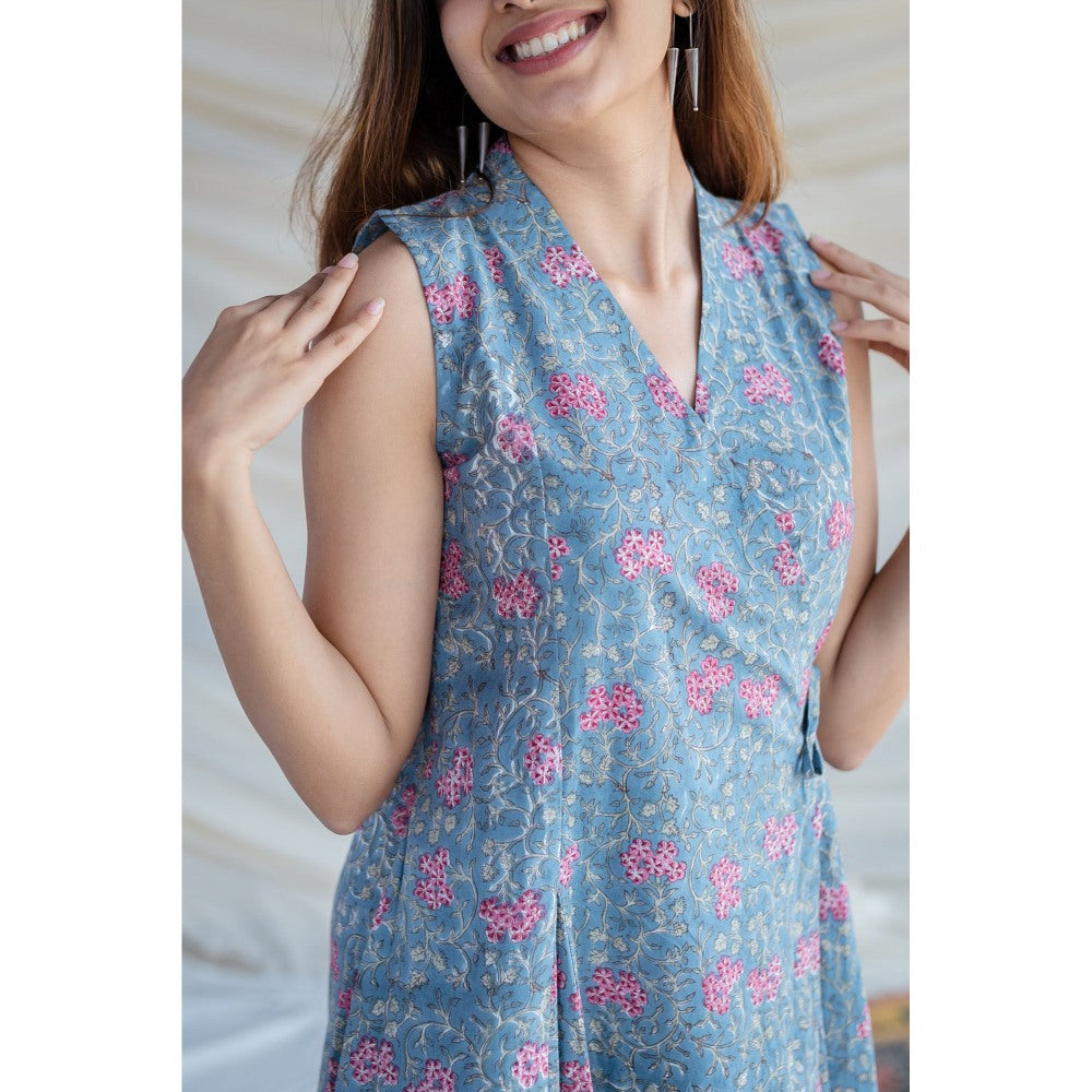 The Indian Ethnic Co. Ashnoor Sanganeri Organic Cotton Dress
