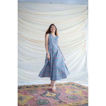 The Indian Ethnic Co. Ashnoor Sanganeri Organic Cotton Dress