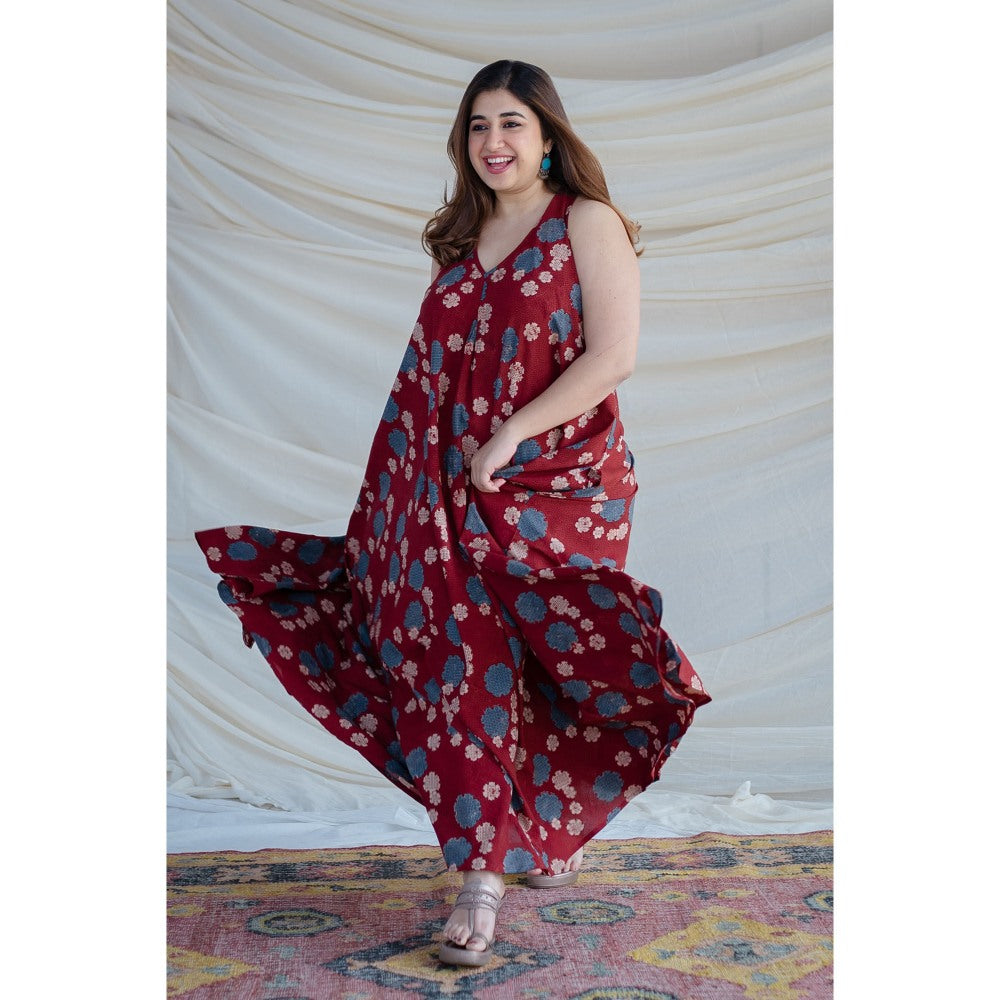 The Indian Ethnic Co. Vishaka Ajrakh Cotton Dress