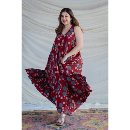 The Indian Ethnic Co. Vishaka Ajrakh Cotton Dress