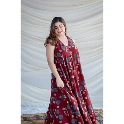 The Indian Ethnic Co. Vishaka Ajrakh Cotton Dress