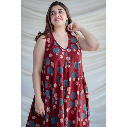 The Indian Ethnic Co. Vishaka Ajrakh Cotton Dress