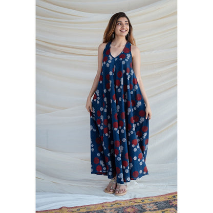 The Indian Ethnic Co. Anahita Ajrakh Cotton Dress