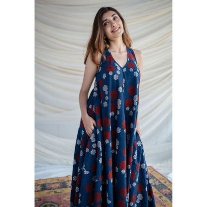The Indian Ethnic Co. Anahita Ajrakh Cotton Dress
