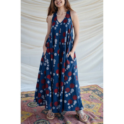 The Indian Ethnic Co. Anahita Ajrakh Cotton Dress