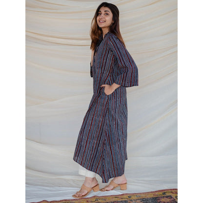 The Indian Ethnic Co. Mukta Ajrakh Straight Cotton Kurta