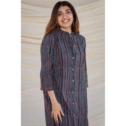 The Indian Ethnic Co. Mukta Ajrakh Straight Cotton Kurta