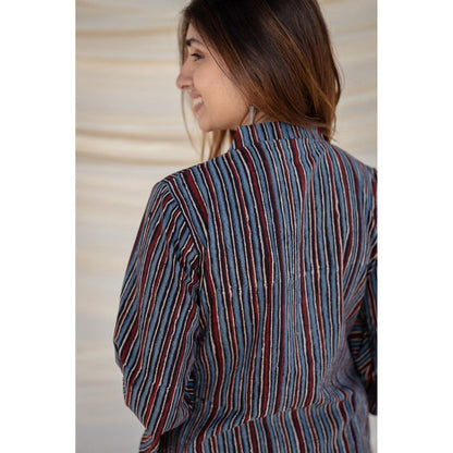 The Indian Ethnic Co. Mukta Ajrakh Straight Cotton Kurta
