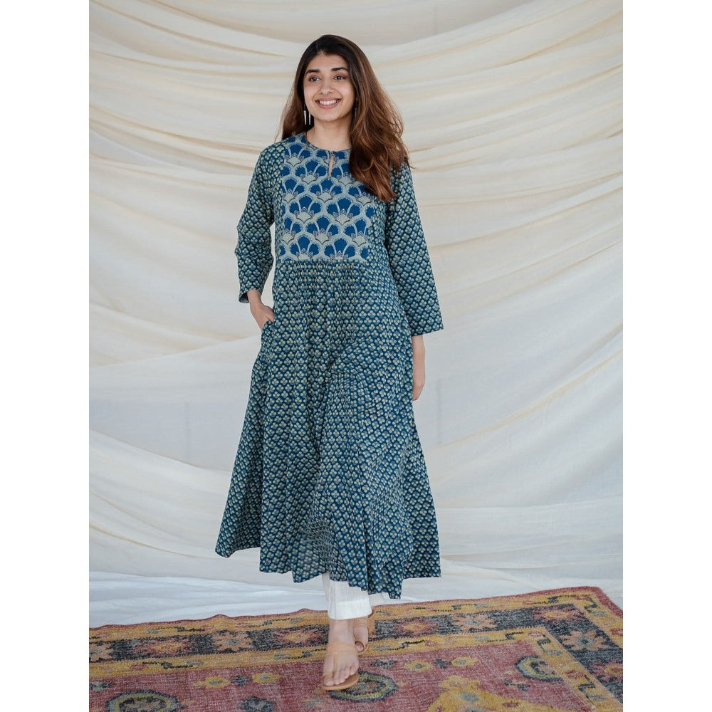 The Indian Ethnic Co. Gamini Ajrakh Cotton Kurta