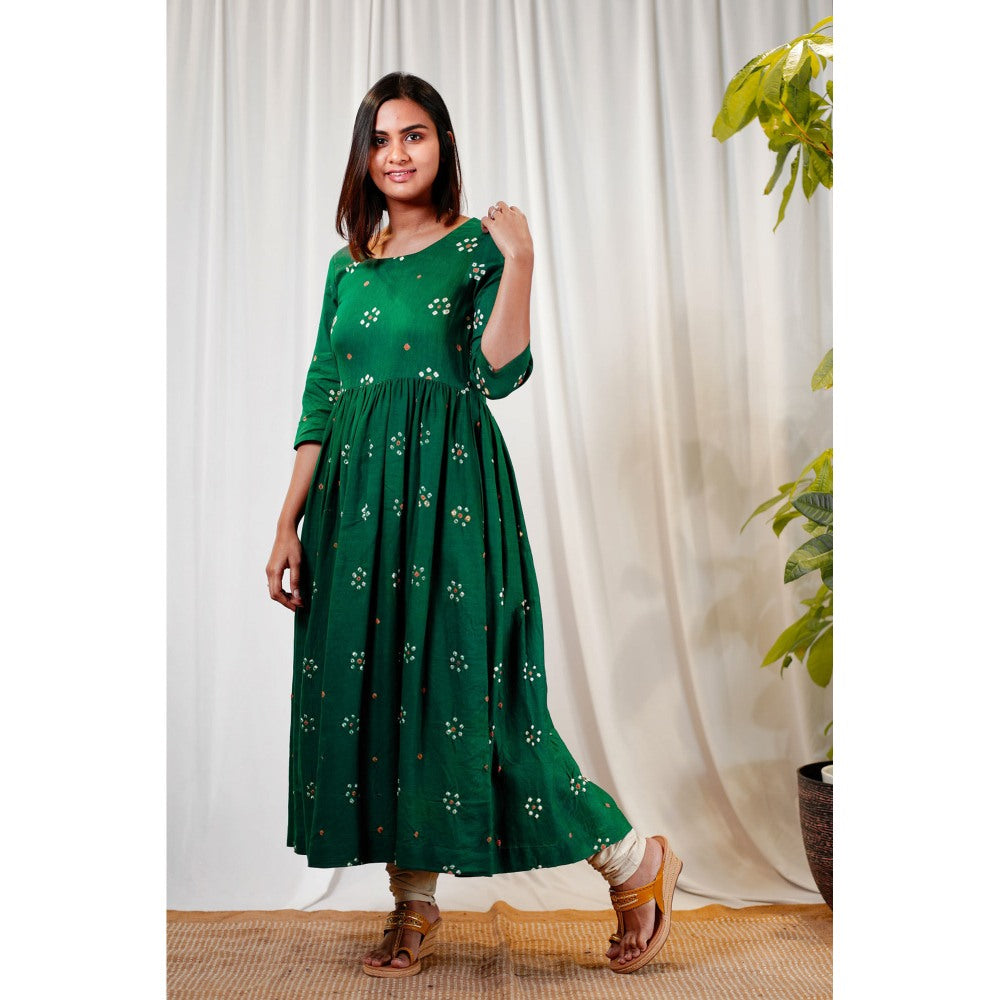 The Indian Ethnic Co. Parisha Bandhani Cotton Kurta