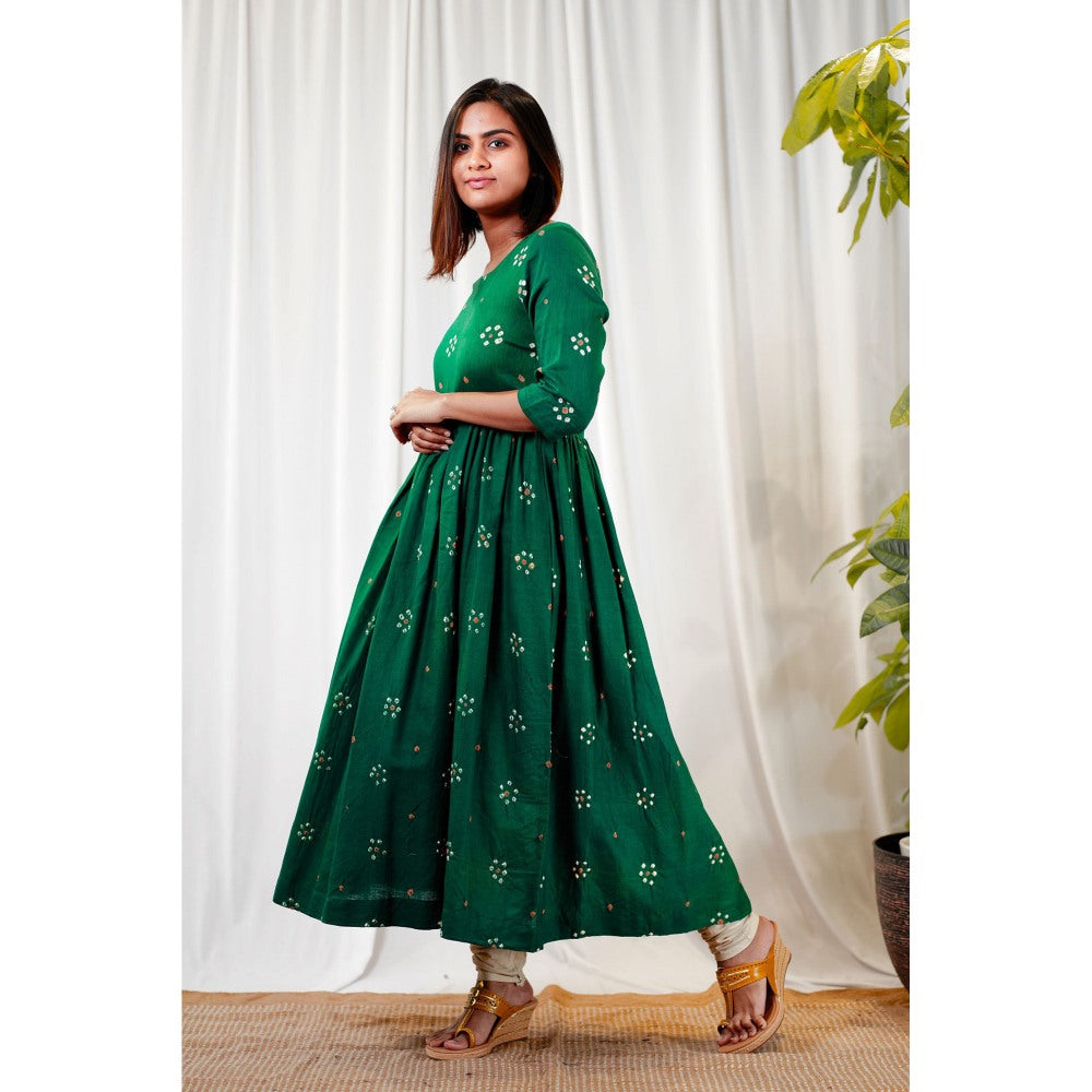 The Indian Ethnic Co. Parisha Bandhani Cotton Kurta